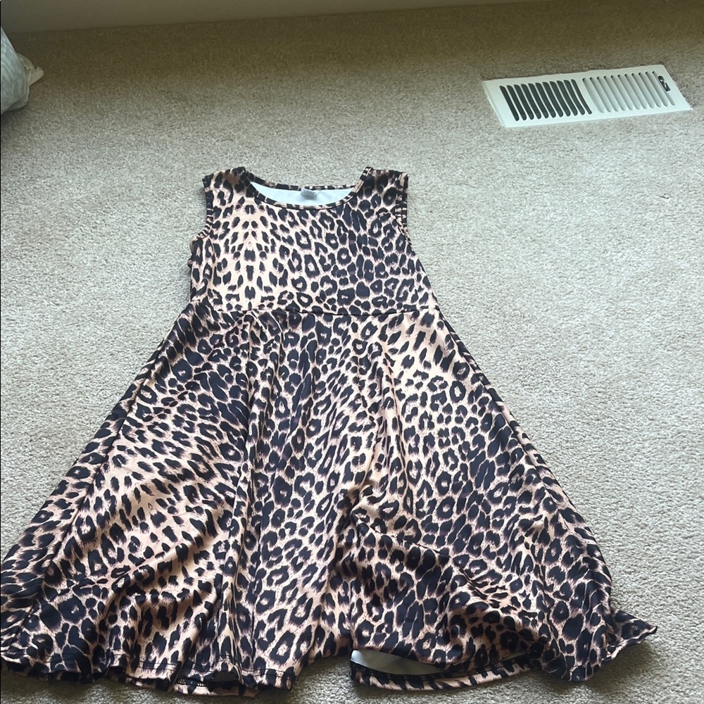 Chic Leopard Print Kids Dress